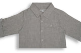 Baby Boys Collar Neck Roll Up Sleeve Shirt
