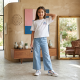 Kid Girls Wide Leg Baggy Denim Pant