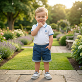 Baby Boys Knitted Denim Shorts