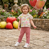 Baby Girls Safari Shirt With Head Band