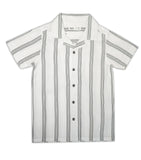 Kid Boys Safari Collar Neck Half Sleeve Printed Shirt