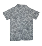 Kid Boys Safari Collar Neck Half Sleeve Printed Shirt