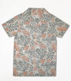 Kid Boys Safari Collar Neck Half Sleeve Printed Shirt