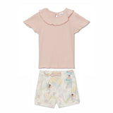 Baby Girls Frill Neck Half Sleeve Top
