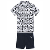 Baby Boys Collar Neck Half Sleeve Printed Shirt