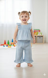 Baby Girls Spaghetti Tank Top With Shorts 2pcs Set