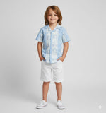 Kid Boys Solid White Bermuda