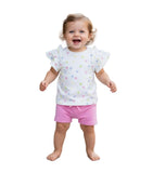 Baby Girls Round Neck Half Sleeve Top