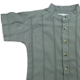 Baby Boys Olive Drop Shoulder Half Sleeve Shirt