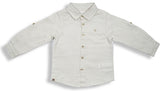 Baby Boys Collar Neck Roll Up Sleeve Shirt
