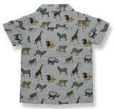 Baby Boys Collar Neck Half Sleeve Printed Shirt