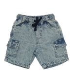 Baby Boys Blue Denim Cargo Shorts