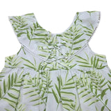 Baby Girls Green Tropical Leaf Print Dress