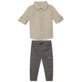 Baby Boys Grey Cargo Jogger Pant