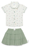 Baby Girls Layered Green Skirt
