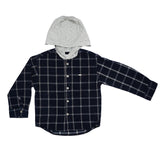 Baby Boys Hooded Rollup Sleeve Shirt