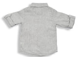 Baby Boys Collar Neck Roll Up Sleeve Shirt