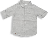 Baby Boys Collar Neck Roll Up Sleeve Shirt