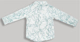 Baby Boys Collar Neck Roll Up Sleeve Printed Shirt