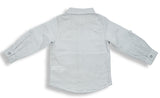Baby Boys Collar Neck Roll Up Sleeve Shirt