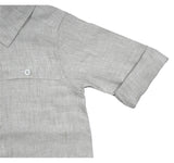 Baby Boys Collar Neck Roll Up Sleeve Shirt